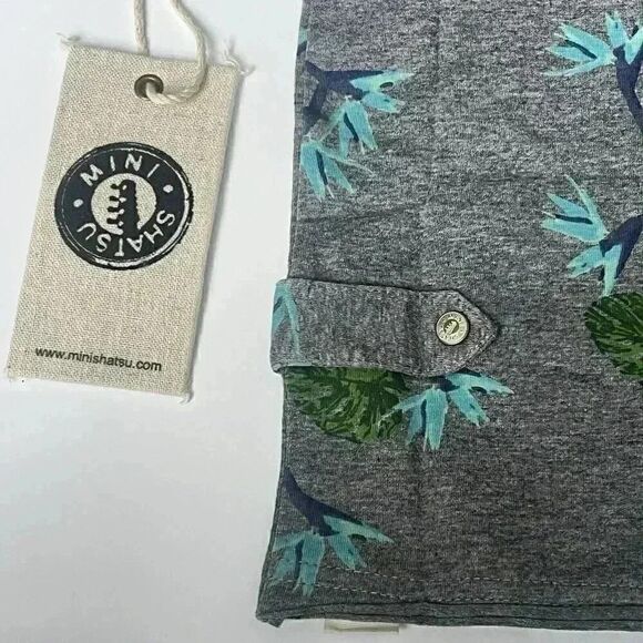 NWT Mini Shatsu Aloha Suspenders Polo Tropical/Birds Grey Toddler Boy 2T - Picture 9 of 13